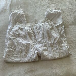 Vintage White Sweatpants Large Y2K 80s